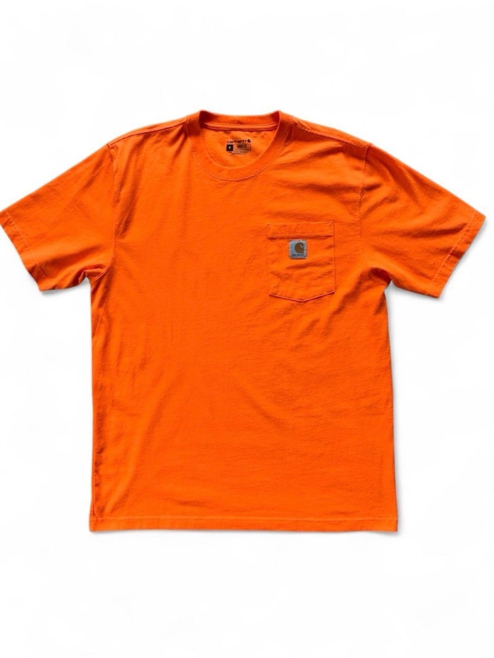 Carhartt Men's K87 Heavyweight Pocket T-Shirt Loose Fit Brite Orange Size M